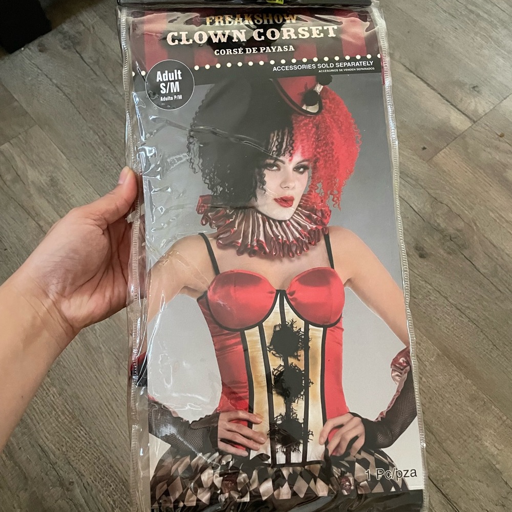 Clown Halloween women’s costume set size S/M
